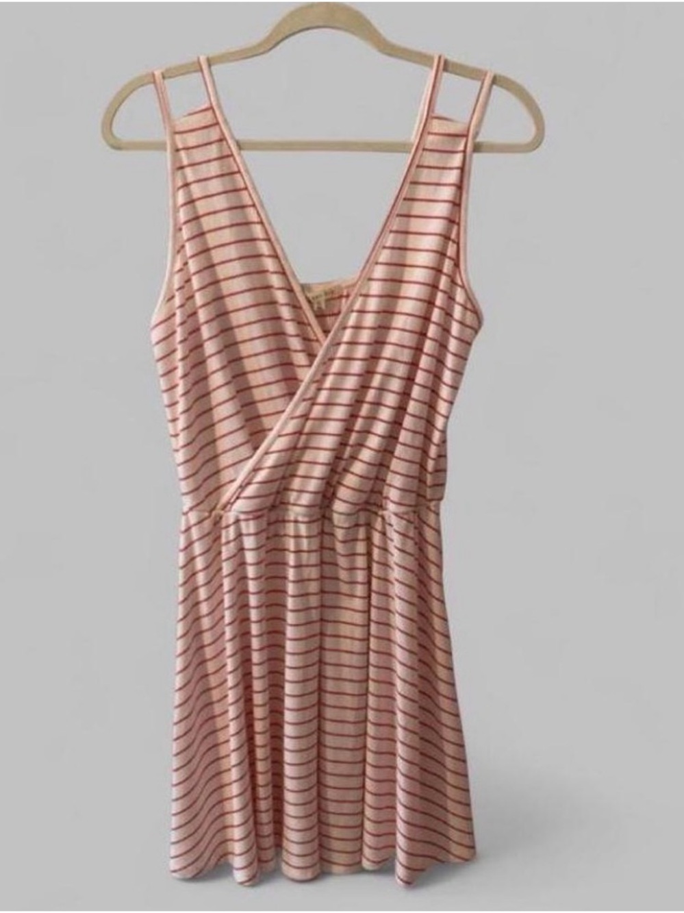 Copper Key Pink and Red Striped Sleeveless Wrap Chemise